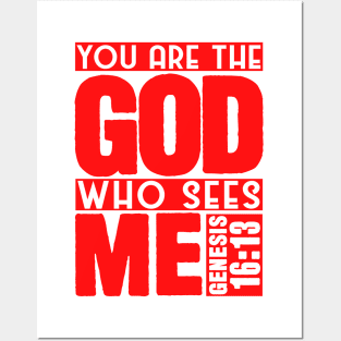 Genesis 16:13 God Who Sees Me Posters and Art